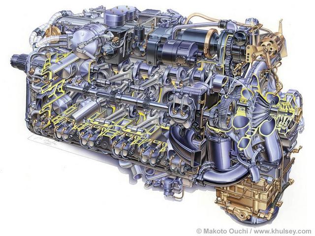 H24 Sabre engine art work